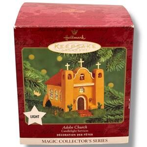 Hallmark Keepsake Ornament Adobe Church with Light 2000